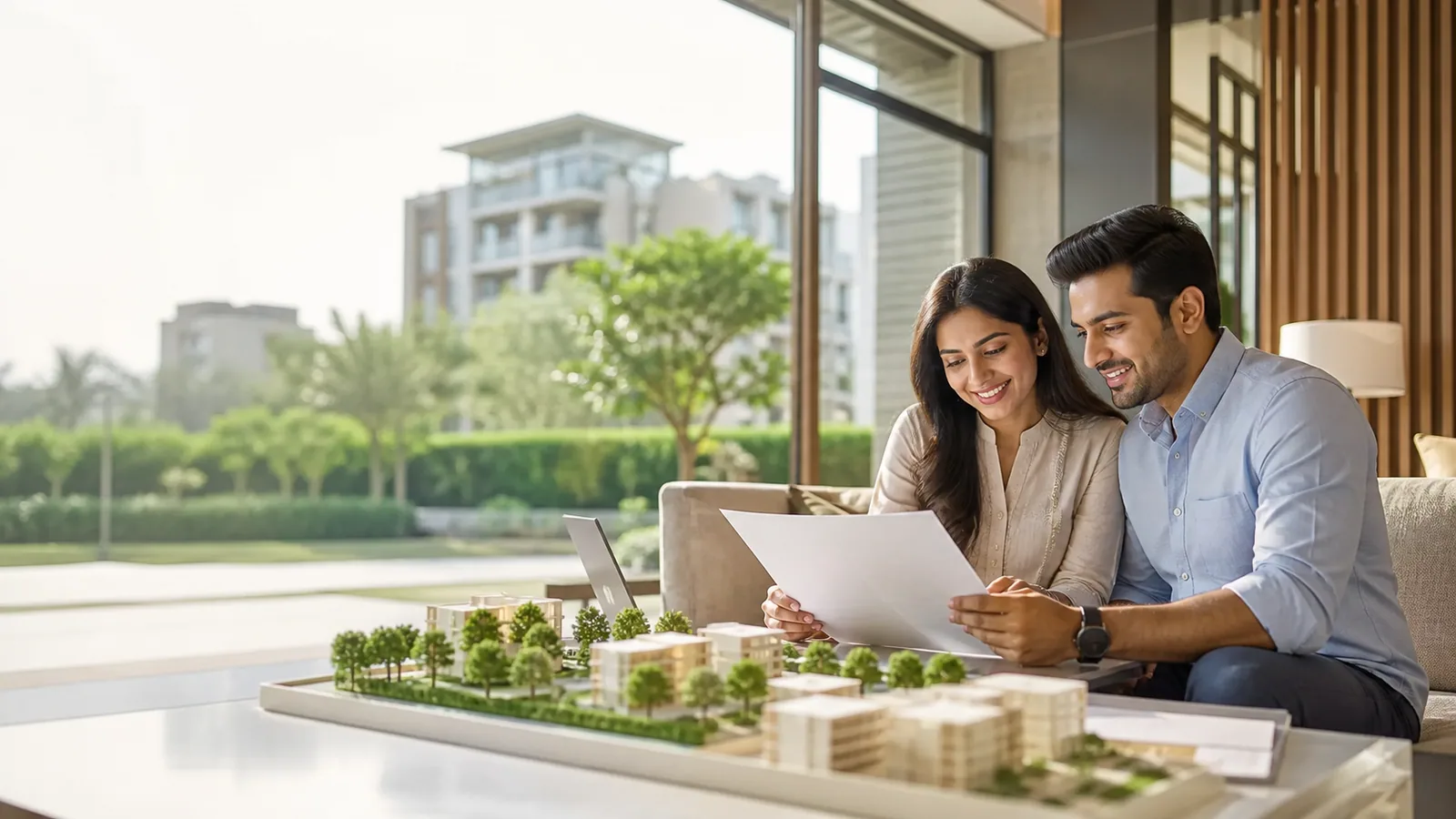 Couple planning their first home together